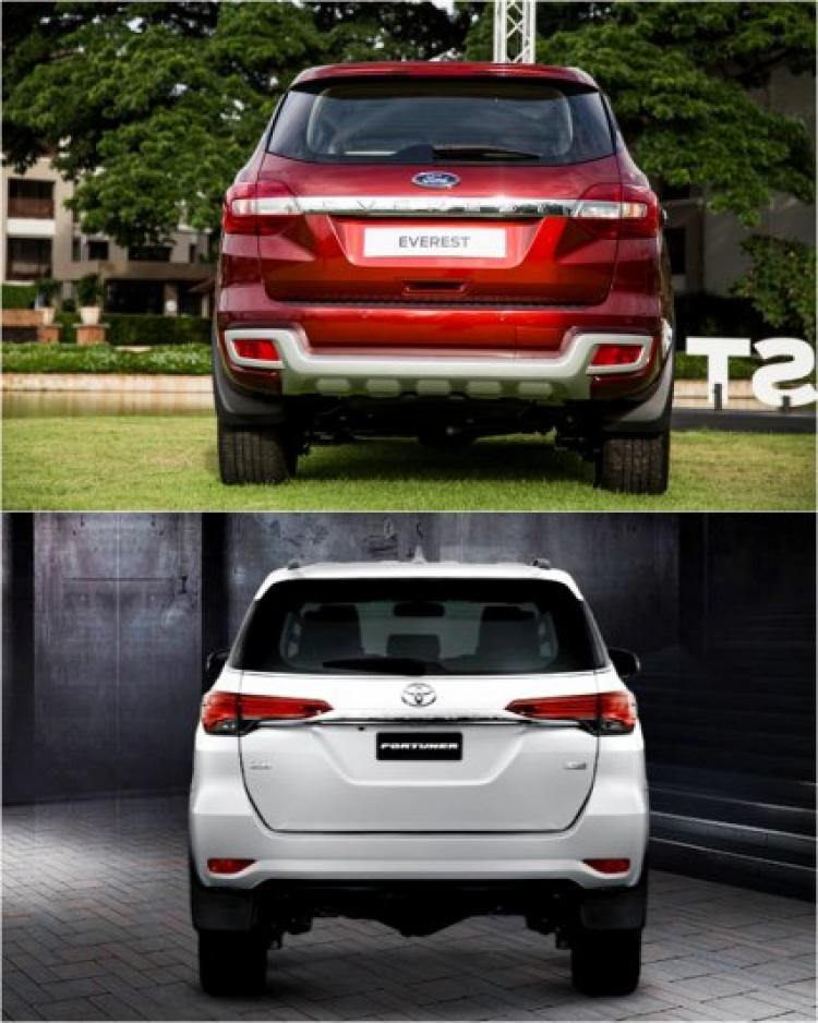 So sánh Ford Everest và Toyota Fortuner hoàn toàn mới