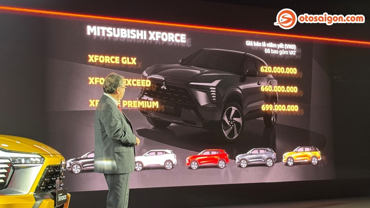 Chốt giá từ 620 triệu đồng, Mitsubishi XFORCE 2024 tại VN có 4 phiên bản, trang bị AYC và ADAS