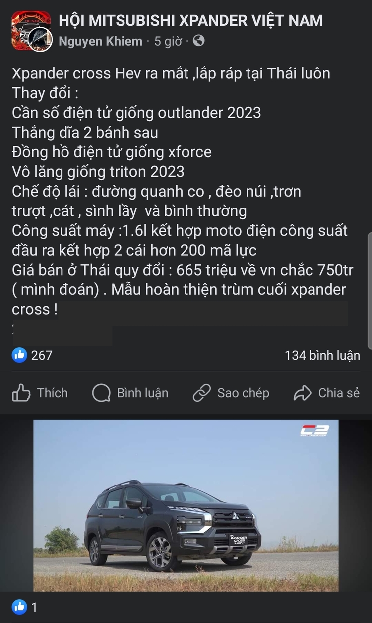 Xpander HEV Thái 200 mã lực kết hợp