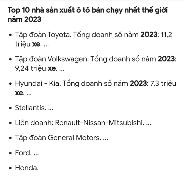 Vượt Toyota RAV4, Tesla Model Y trở thành xe bán chạy nhất thế giới năm 2023 Vượt Toyota RAV4, Tesla Model Y trở thành xe bán chạy nhất thế giới năm 2023