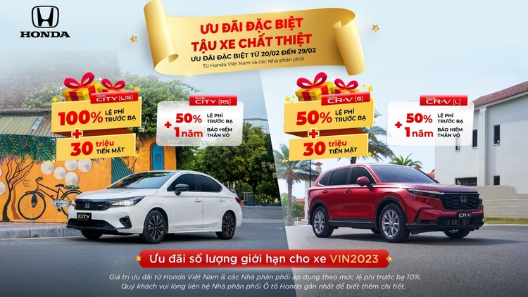 Tậu xe chất và nhiều ưu đãi đặc biệt trong tháng 2/2024 cùng Honda