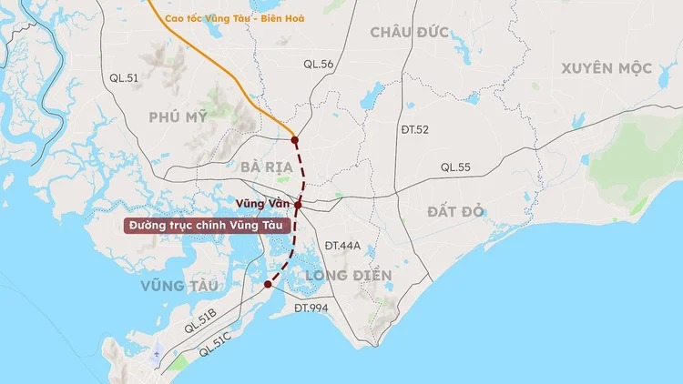 Gần 2.000 tỷ đồng làm 3 km đường nối cao tốc Biên Hòa - Vũng Tàu