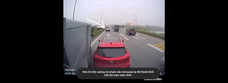 Quá nhiều lỗi trong một video: Ôm làn trái, không giữ khoảng cách, dừng đột ngột trên cao tốc