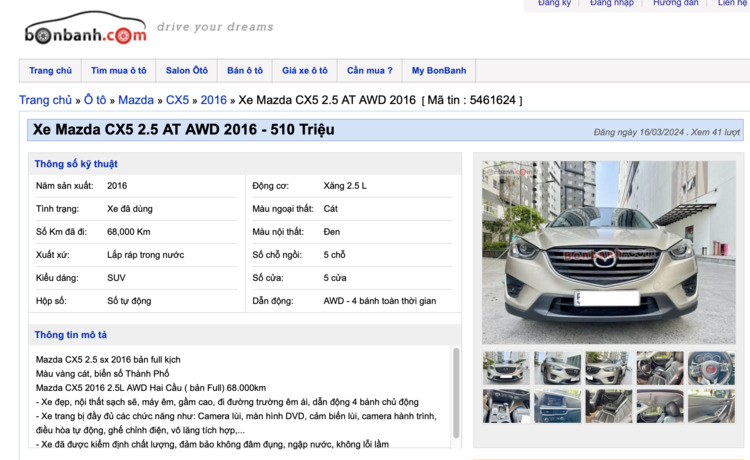 Mazda CX-5 2013 đã đi 110.000 km định giá tầm bao nhiêu thì phù hợp?