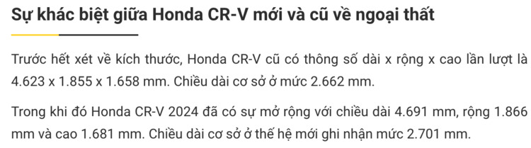 Chọn CR-V L là chiếc xe phục vụ gia đình, em có vài dòng chia sẻ với anh em