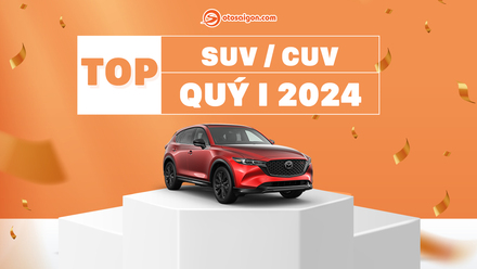 [Infographic] Doanh số CUV/SUV quý I 2024: Mazda CX-5 dẫn đầu, Ford Everest bán hơn 2.000 xe