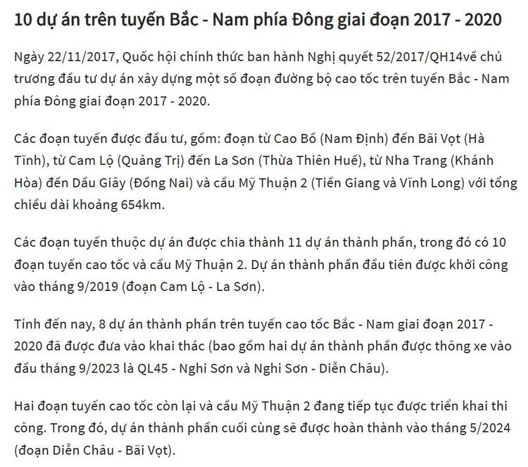 Cập nhật về đường bộ cao tốc Bắc-Nam, giấc mơ xuyên Việt trở nên dễ dàng hơn