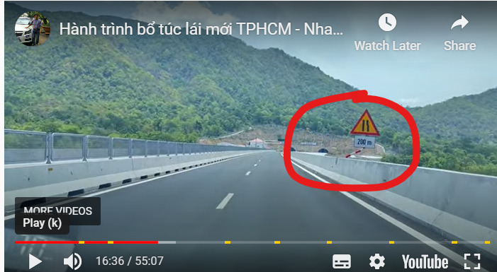 Cảnh báo camera trước hầm núi Vung cao tốc Cam  Lâm Vĩnh Hảo bắt lỗi đè vạch