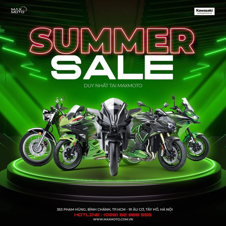 KAWASAKI summer sale 2024, giảm đến hơn 300 triệu đồng