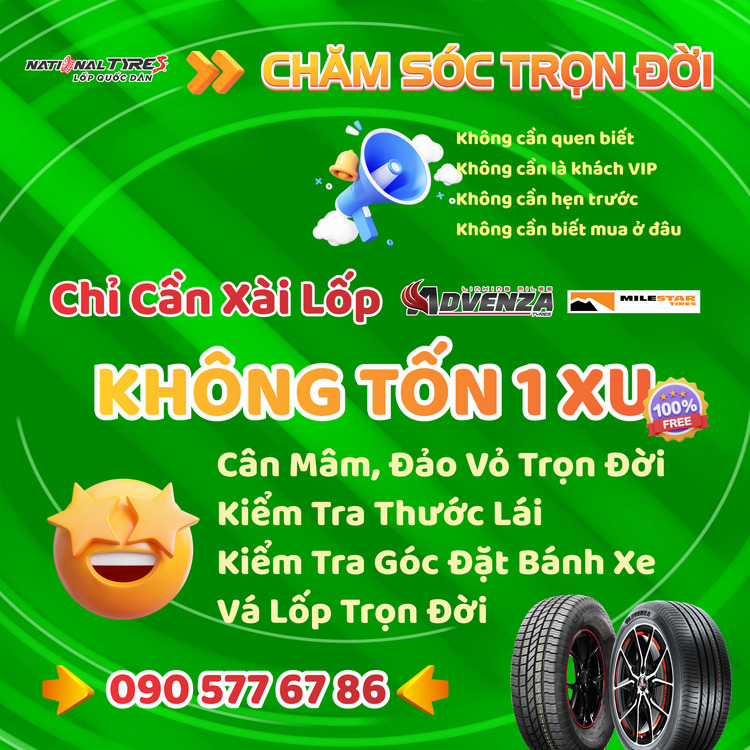 Lốp MILESTAR và ADVENZA - Tự hào lốp Việt! Lốp MILESTAR và ADVENZA - Tự hào lốp Việt!