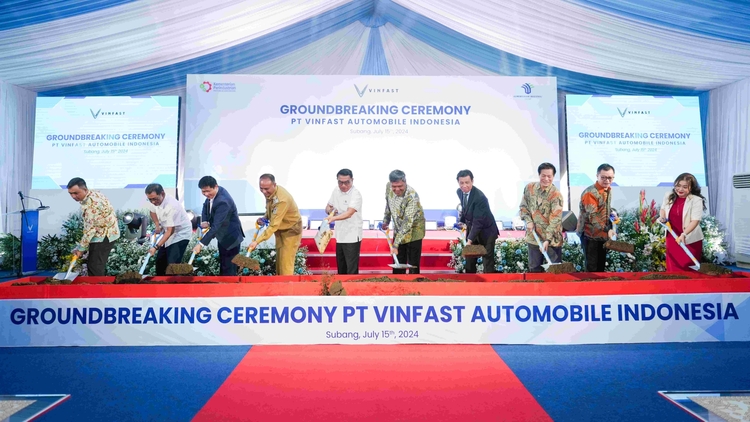 VinFast động thổ nhà máy ở Indonesia, sản xuất VF 3, VF 5, VF 6 và VF 7 tay lái nghịch