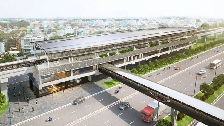 Luân phiên cấm xe qua ngã tư Thủ Đức để xây cầu nối metro