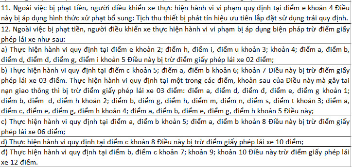 Gần 200 hành vi có thể bị trừ điểm giấy phép lái xe