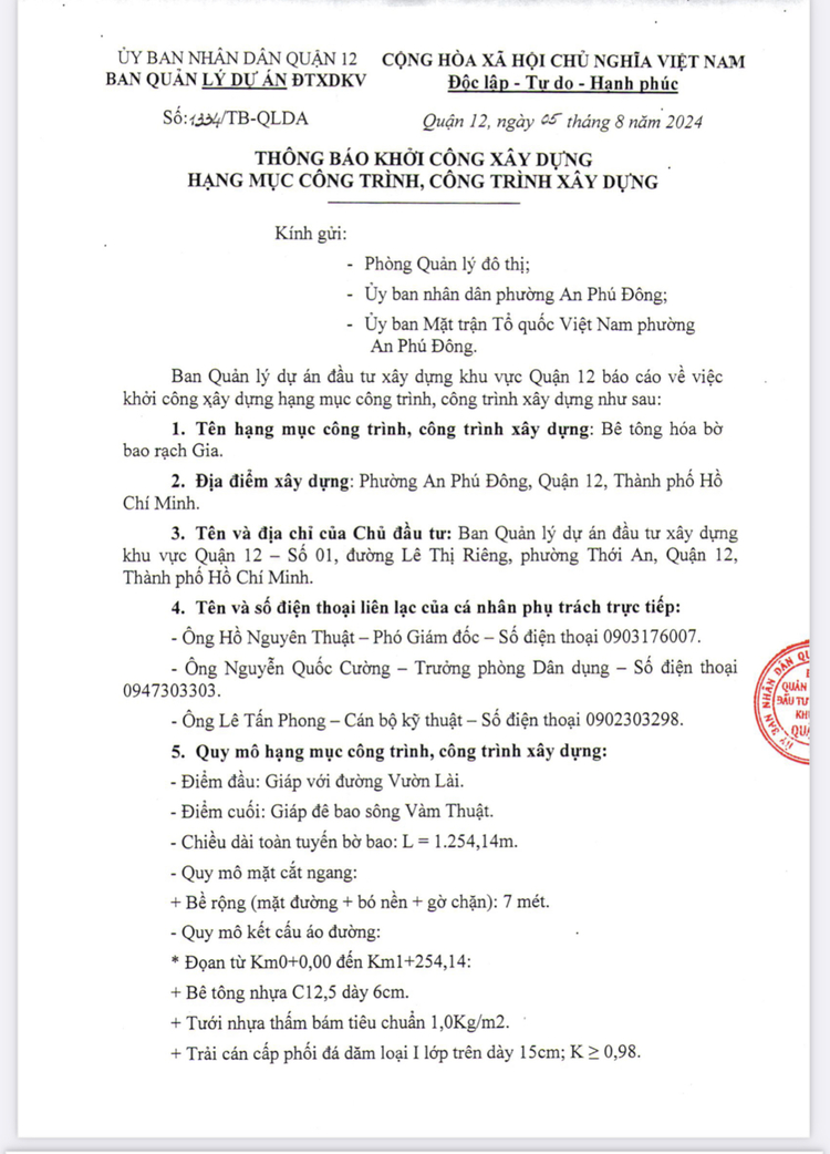 Cầu Vàm Thuật An Phú Đông Quận 12 bắc qua Phường 5 Gò Vấp đã thông xe 31/12/2020 đất An Phú Đông tăng nóng nhất Q.12