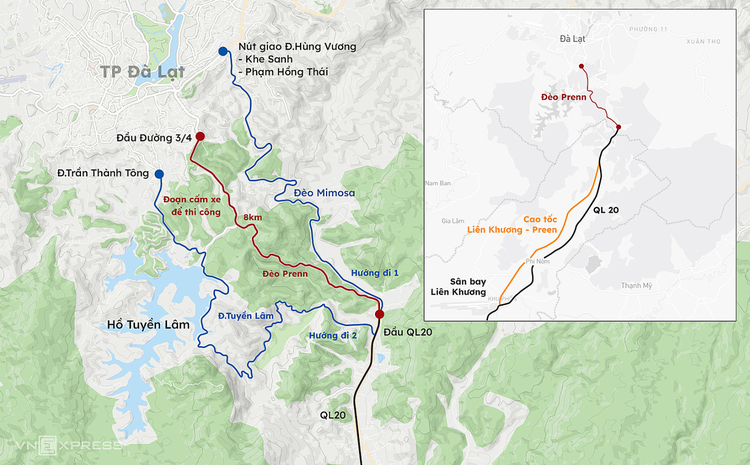 Sửa mặt đường đèo Prenn, cửa ngõ của Đà Lạt trong 21 ngày