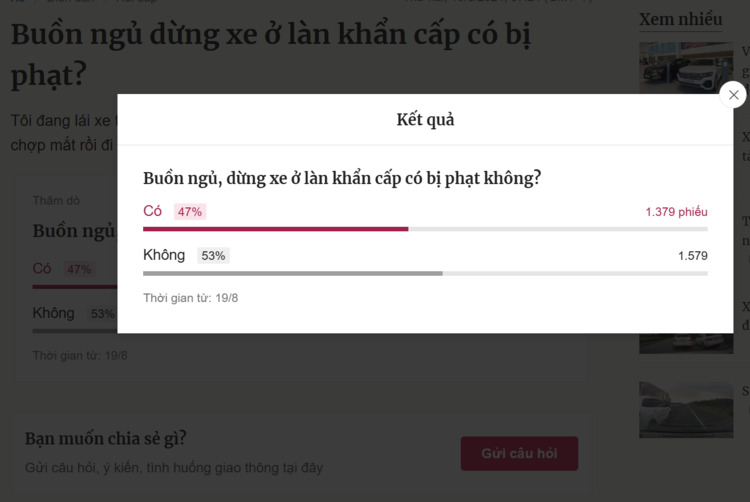 Buồn ngủ dừng xe ở làn khẩn cấp có bị phạt? Không phạt nhé anh em!