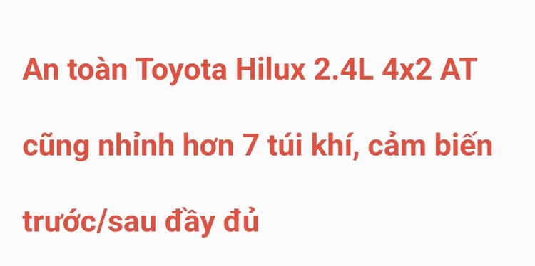 So sánh bản tiêu chuẩn Mitsubishi Triton 2024 và Toyota Hilux 2024: Chênh 41 triệu mua bán tải 4x2 AT nào?