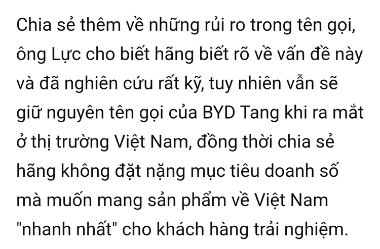 BYD Tang sẽ không đổi tên tại thị trường Việt Nam, ra mắt ngay tháng sau