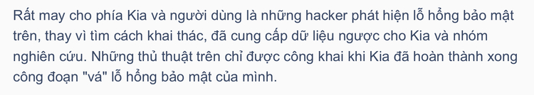 Lỗ hổng bảo mật khiến hàng triệu xe Kia có thể bị hacker xâm nhập và chiếm quyền điều khiển