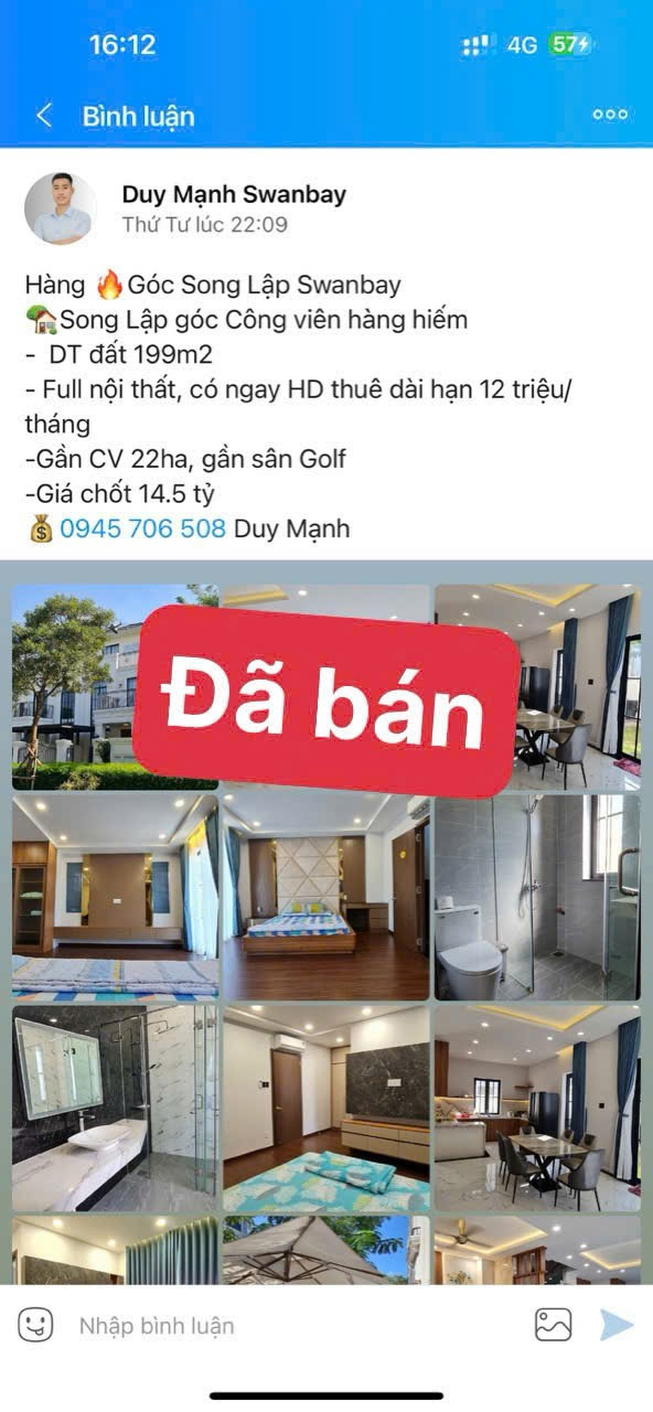 Swanbay nhơn trạch giảm giá 50%