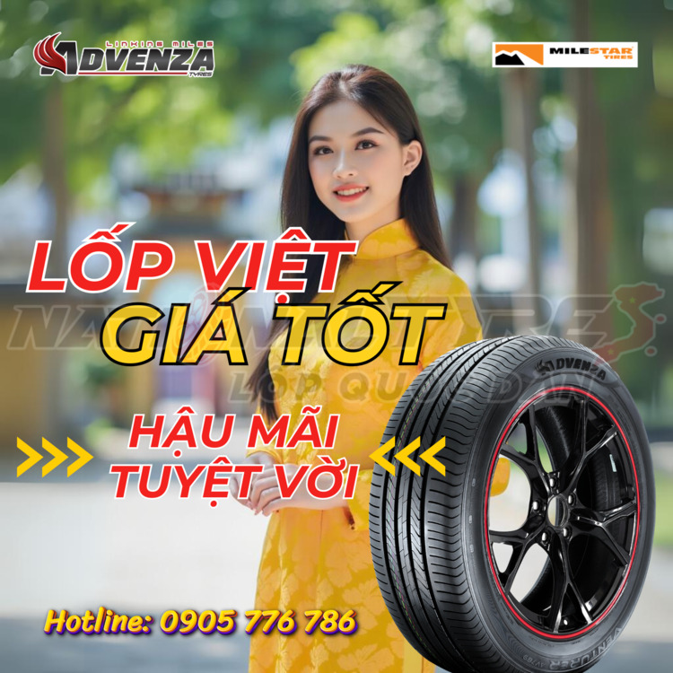 Lốp Quốc Dân - Advenza, Milestar. Hệ thống TPHCM