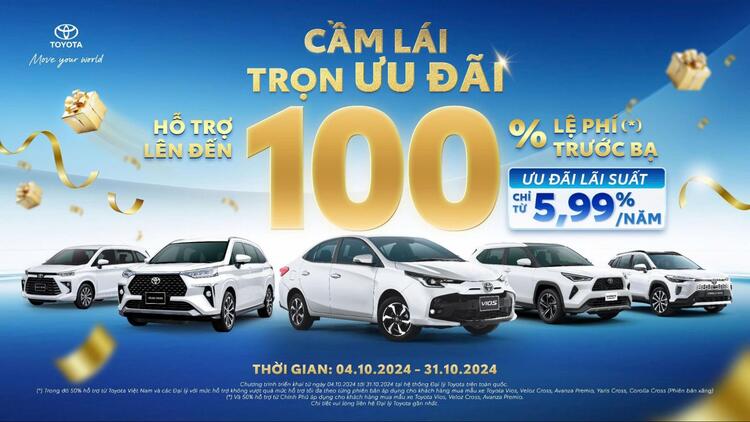 Khách hàng tiết kiệm lên tới 41 triệu đồng khi mua xe Toyota trong tháng 10