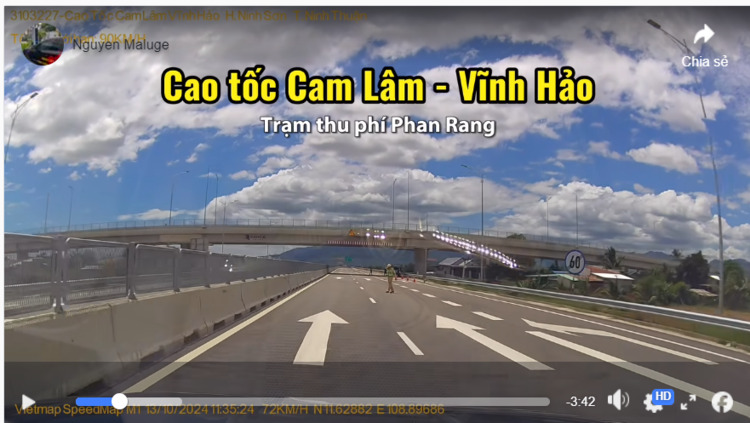 Xe dùng cruise control 90km/h nhưng CSGT cao tốc Cam Lâm - Vĩnh Hảo thông báo quá tốc độ 100km/h