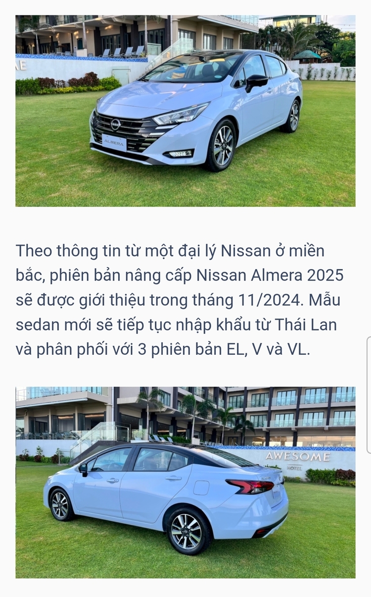 Đại lý nhận cọc Nissan Almera 2025, dự kiến ra mắt trong tháng 11, nhiều nâng cấp đáng giá