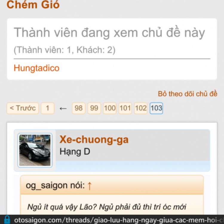 Giao lưu hàng ngày giữa Các Mem Hội Chém Gió