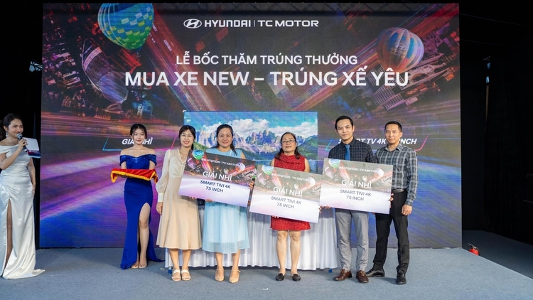 Hyundai Thành Công công bố kết quả chương trình bốc thăm trúng thưởng “Mua xe new – Trúng xế yêu”.