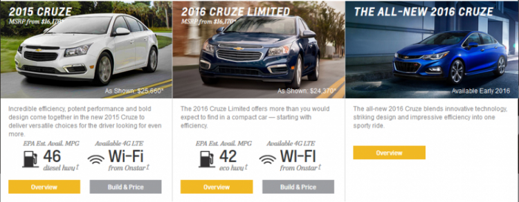 Tại sao không ra mắt mẫu xe Cruze 2016 giống Mỹ nhỉ Tại sao không ra mắt mẫu xe Cruze 2016 giống Mỹ nhỉ