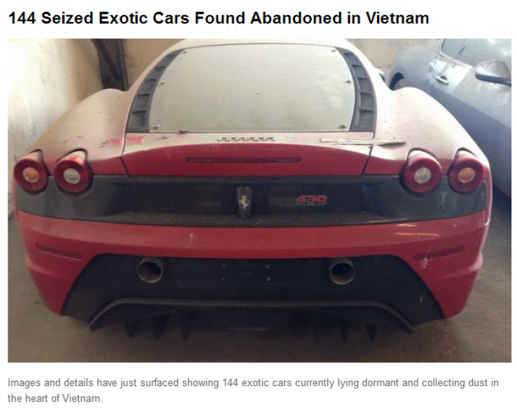 Dàn siêu xe phủ bụi tại Việt Nam lên báo Tây