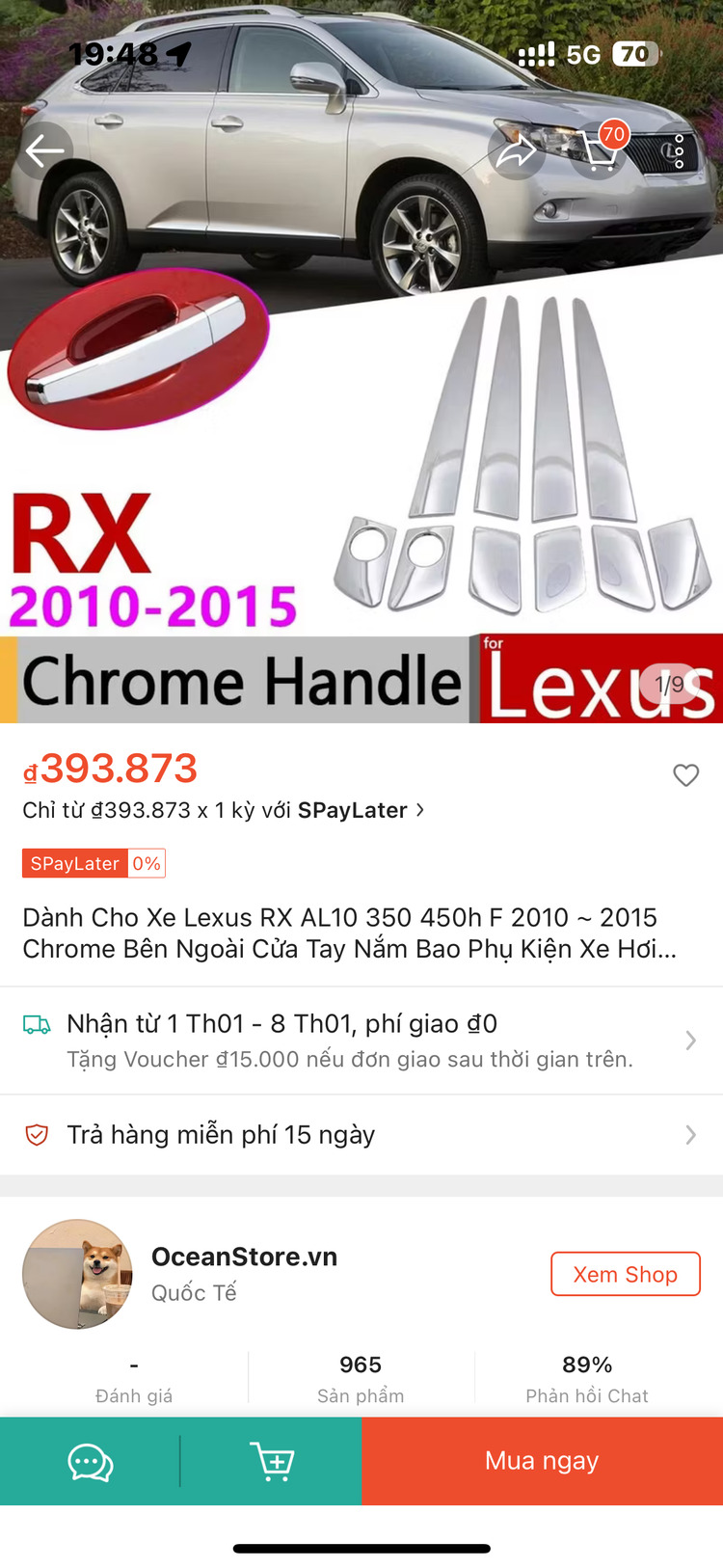 Mua ở đâu nẹp trang trí xe Lexus RX 350 sx 2010