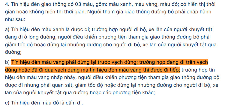 Hiểu cho đúng về đèn vàng trong luật giao thông đường bộ