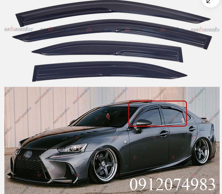 Tìm vè che mưa và ốp inox bậc cửa xe Lexus IS