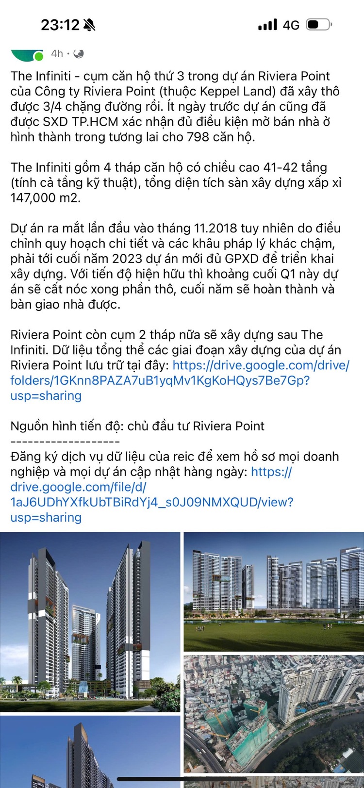 Xin thông tin về dự án Infinity quận 7