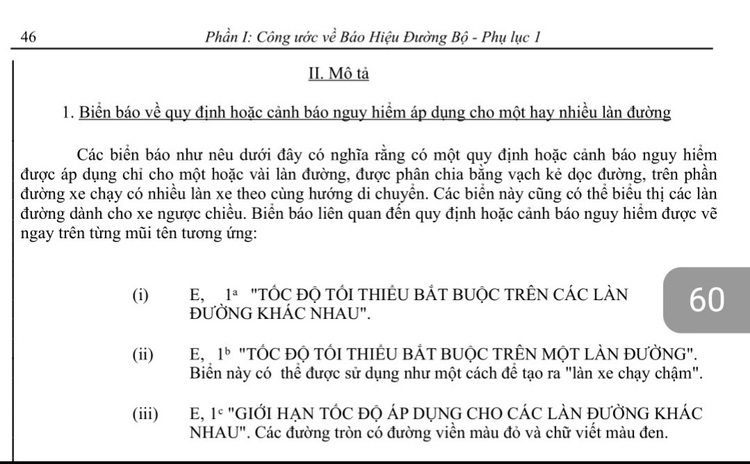 Quy định tốc độ tối đa cho riêng từng làn là trái luật?