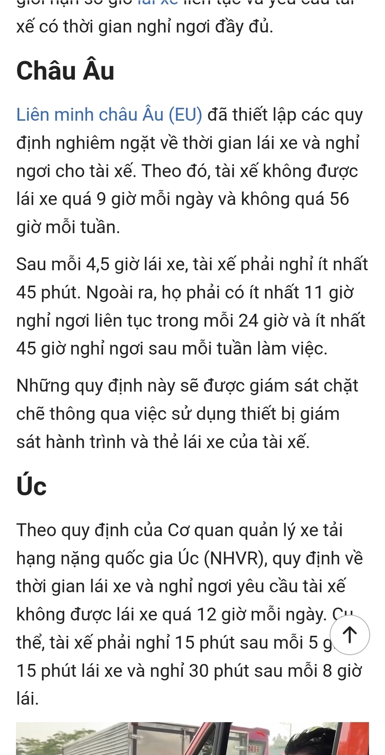 Quy định thời gian lái xe 48 giờ/ tuần: quá khó cho người lái xe!!!