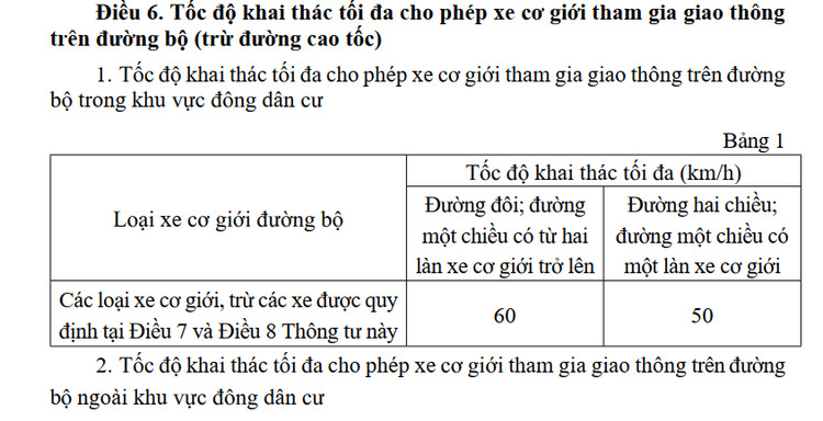 Quy định tốc độ tối đa cho riêng từng làn là trái luật?