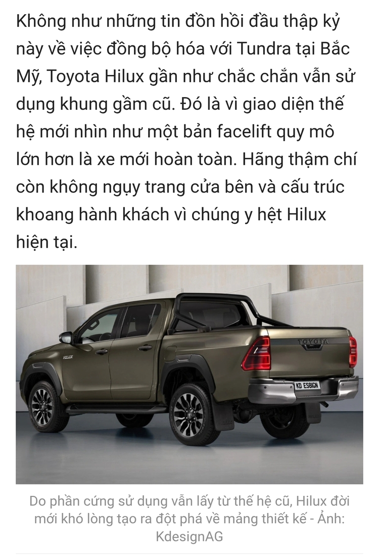 Xuất hiện hình ảnh đầu tiên của Toyota Hilux 2025 hoàn toàn mới đang chạy thử: cao lớn và ngầu hơn