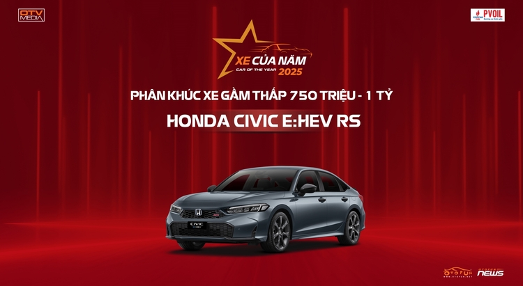 Bộ đôi Honda Civic và City thắng nhiều giải thưởng tại XE CỦA NĂM 2025