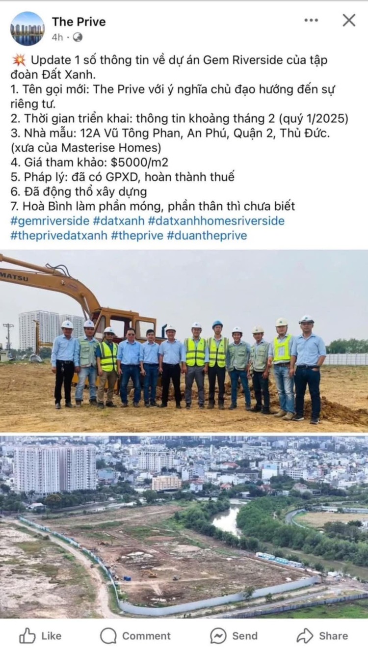 Đất Xanh Homes "HỒI SINH" Gem Riverside