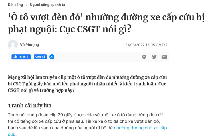 Nhường đường xe cứu thương, "dính" phạt nguội: Đừng để người làm việc tốt phải tốn thời gian giải trình