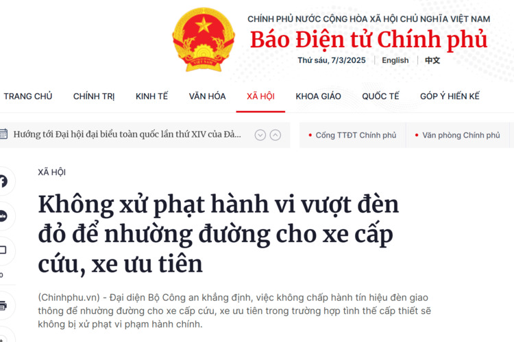 Nhường đường xe cứu thương, "dính" phạt nguội: Đừng để người làm việc tốt phải tốn thời gian giải trình