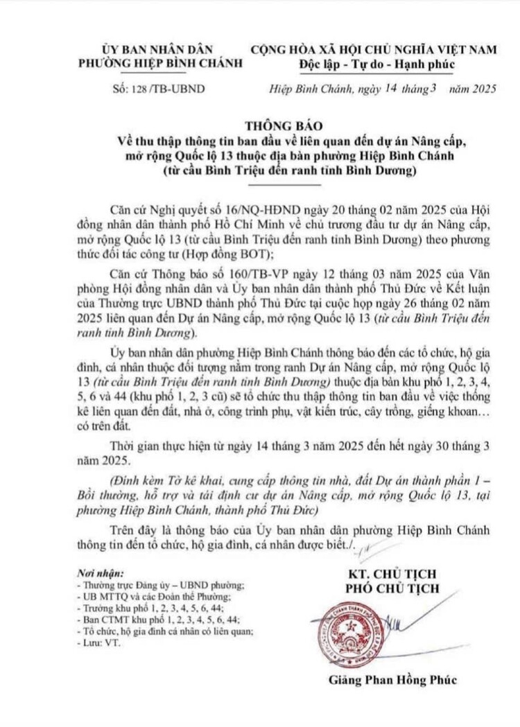 Đất lẻ Hiệp Bình Chánh giá bao nhiêu? (Mới)