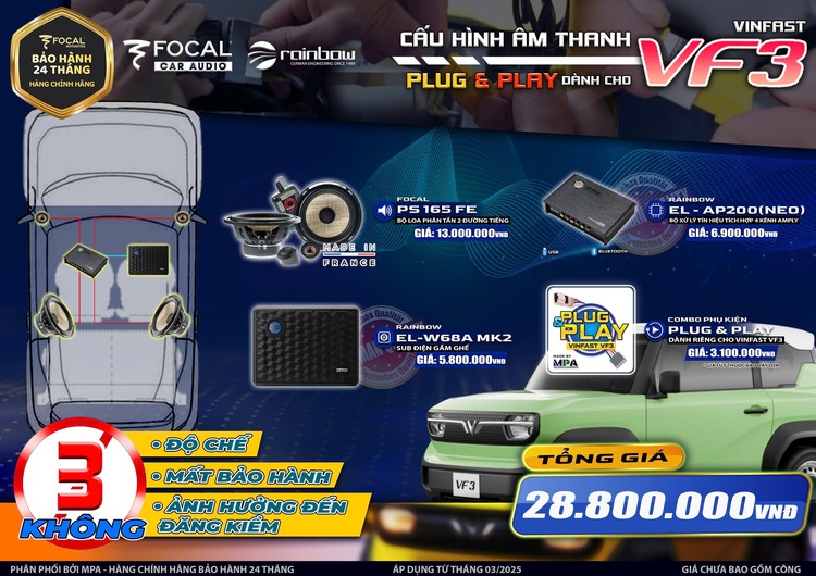 VinFast VF3 Độ Loa Hay Âm Thanh Chuẩn?