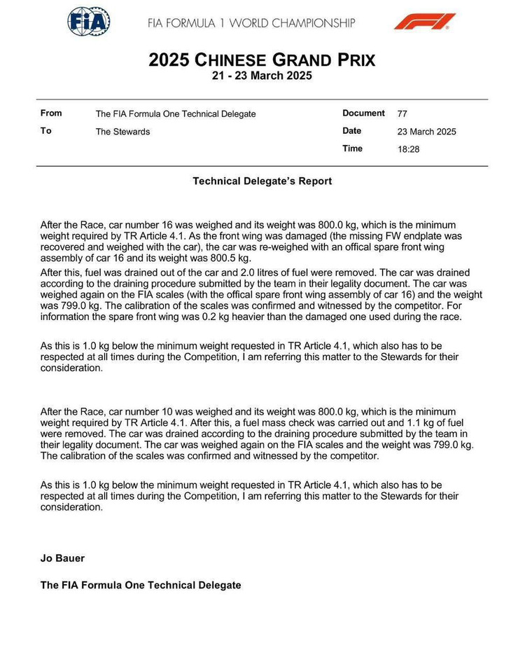 F1 China 14:00 23/3/2025