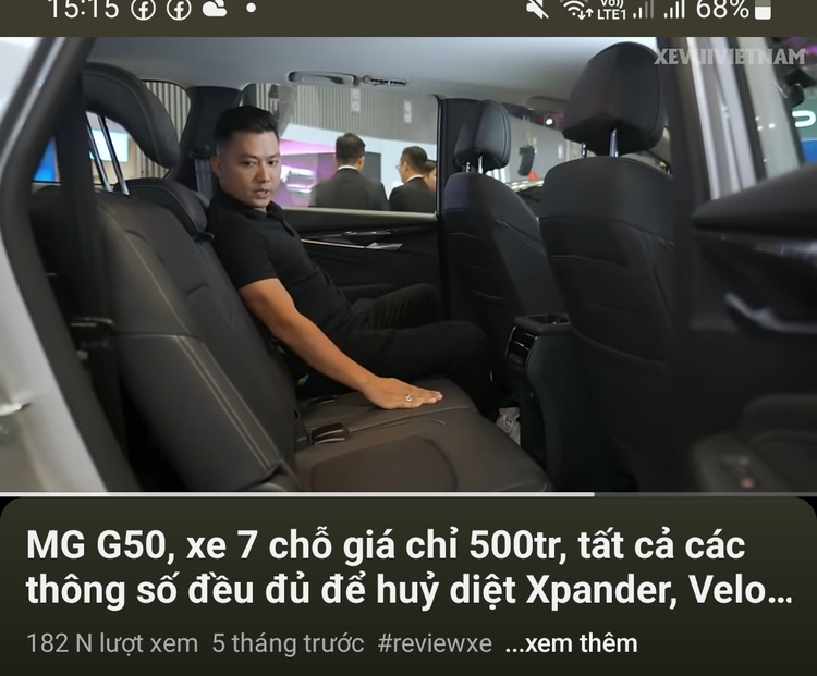 Soi chi tiết xe 7 chỗ MG G50 1.5T AT LUX: Bản cao cấp nhất có gì với giá bán 749 triệu đồng?