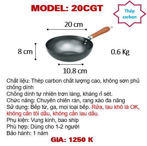 Chaogangviet_Chảo gang thô kháng rỉ sét, không cần lau dầu hay tôi dầu