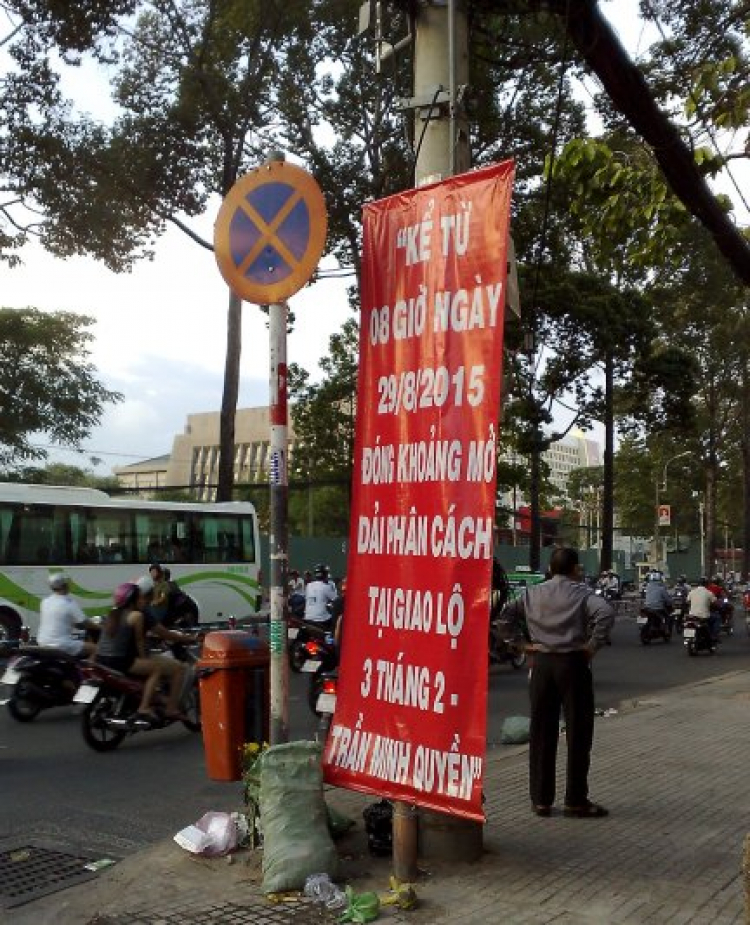 Cấm ô tô quay đầu ở Ba Tháng Hai - Lê Hồng Phong Cấm ô tô quay đầu ở Ba Tháng Hai - Lê Hồng Phong